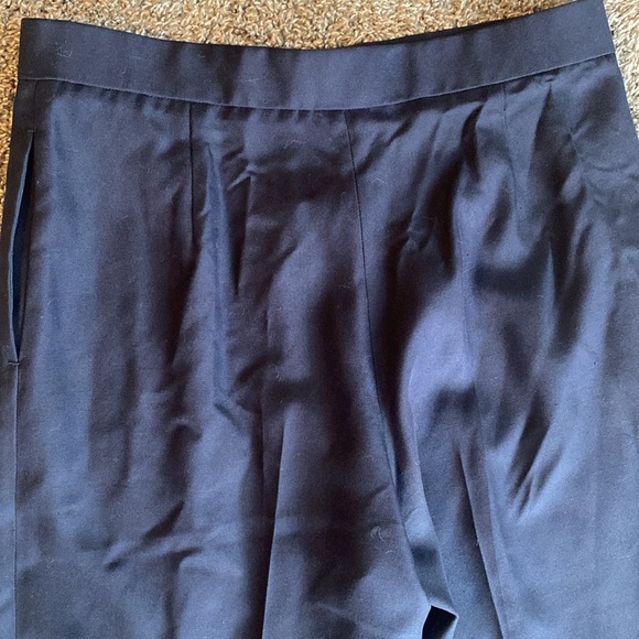 The Row 100% Silk Navy Blue Wide Leg Trouser Pants, Women’s 8 - Picture 13 of 16